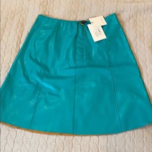 Imitation leather skirt